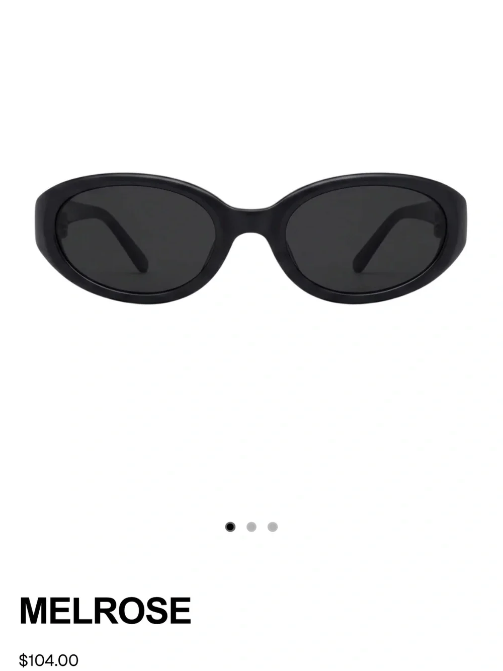 Black Oval Women's Sunglasses